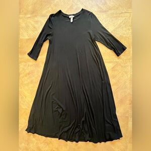 Elegant Black A-Line Dress – Size M